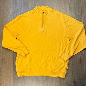 Greg Norman Collection Men's Bright Yellow Zip-Up Sweater